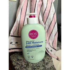 Eos crème de Pistachio 24 hr moisture body lotion nourishing oils plus butters